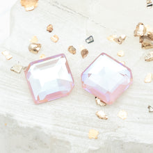 Load image into Gallery viewer, Dusty Pink DeLite Concise Hexagon Premium Austrian Crystal Flatback Pair
