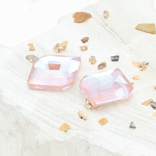 Load image into Gallery viewer, Dusty Pink DeLite Concise Hexagon Premium Austrian Crystal Flatback Pair
