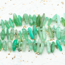 Load image into Gallery viewer, Chrysoprase Nugget Stone Bead Strand
