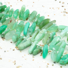 Load image into Gallery viewer, Chrysoprase Nugget Stone Bead Strand
