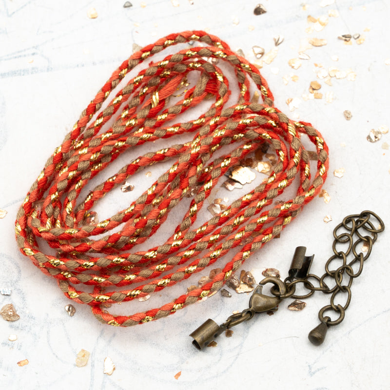 Autumn Air  Braided Cord Necklace Kit - Paris Find!