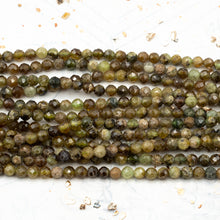 Load image into Gallery viewer, Green Garnet Stone Bead Strand
