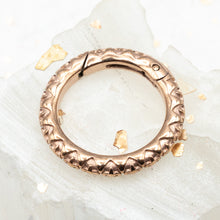 Load image into Gallery viewer, Rose Gold Textured Ring Clasp
