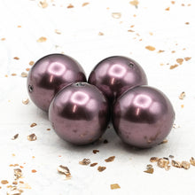Load image into Gallery viewer, 16mm Burgundy Premium Austrian Pearl Beads - 4 pcs
