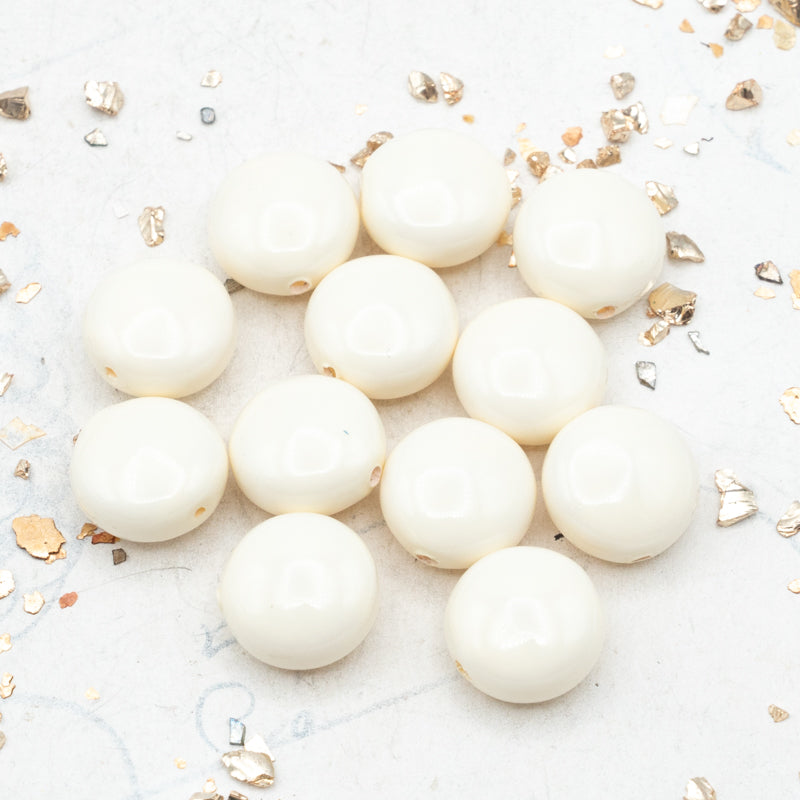 12mm Ivory Premium Austrian Pearl Beads - 12 pcs