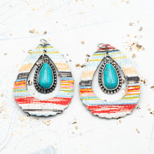 Load image into Gallery viewer, Turquoise Drop Pendant Earrings - Tucson Find
