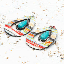 Load image into Gallery viewer, Turquoise Drop Pendant Earrings - Tucson Find
