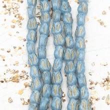 Load image into Gallery viewer, Sweet Blue Tulips Czech Bead Strand
