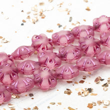 Load image into Gallery viewer, Magenta Flowers Czech Bead Strand
