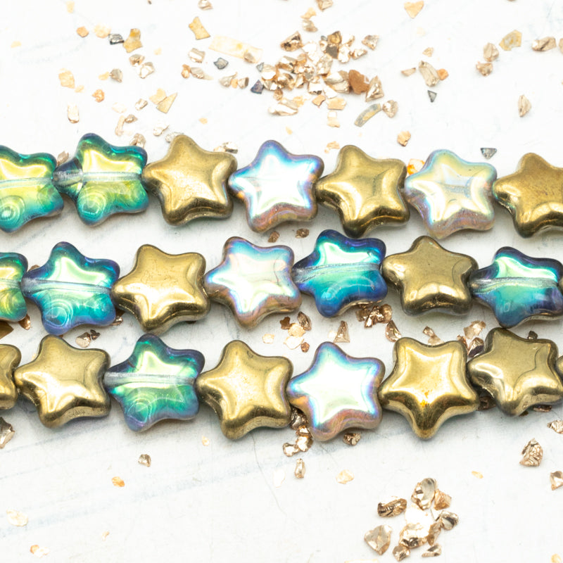 AB Star Czech Bead Strand