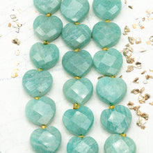 Load image into Gallery viewer, Amazonite Single Heart Focal Bead
