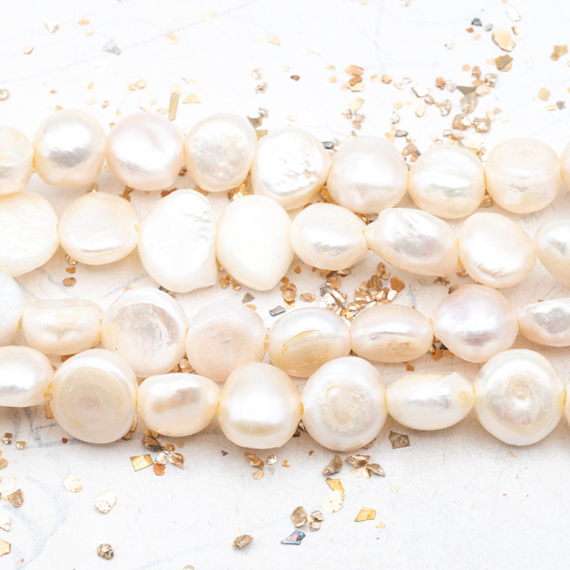 Nugget Shape Large Hole Fresh Water Pearl Strand