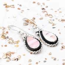 Load image into Gallery viewer, Gorgeous Pink and Sterling Silver Shell Earring Pair
