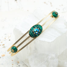 Load image into Gallery viewer, Green Stone Open Cuff  - Paris Find!
