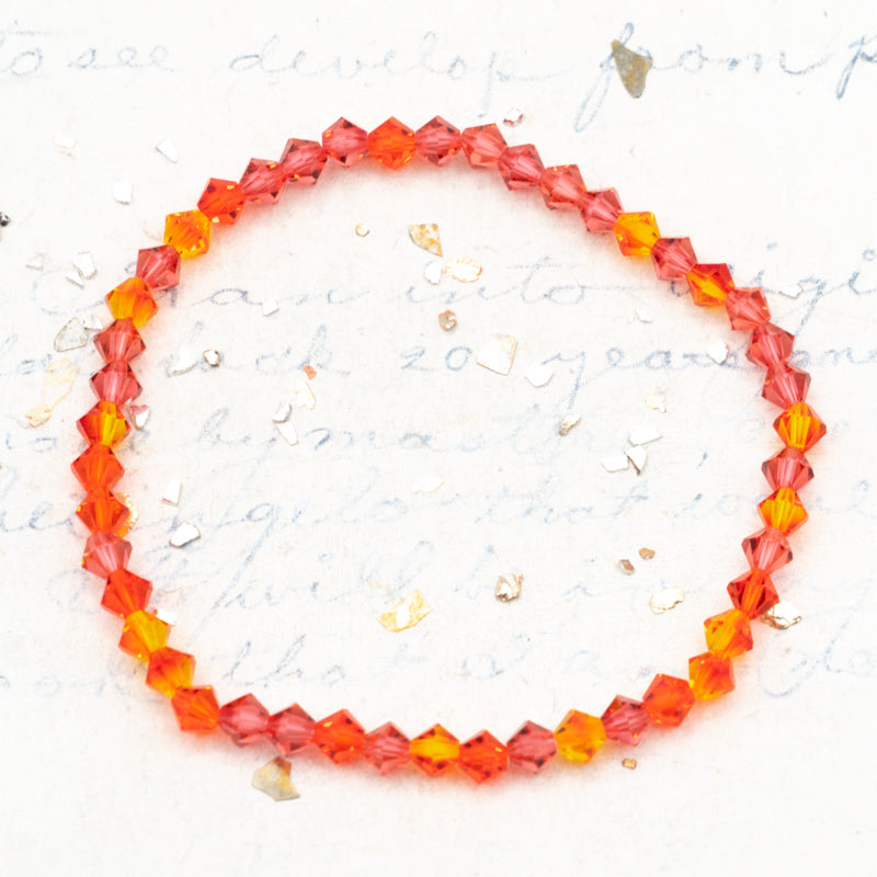Poppy Field Crystal Stretch Bracelet  - Paris Find!
