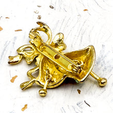 Load image into Gallery viewer, Bells and Holly Christmas Brooch
