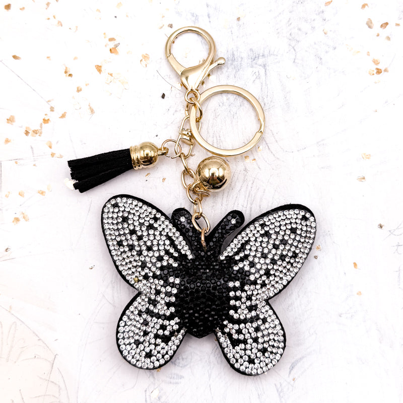 Black Butterfly Gigi's Sparkling Keychain