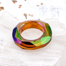 Load image into Gallery viewer, 20mm Smoked Amber Premium Crystal Cosmic Ring
