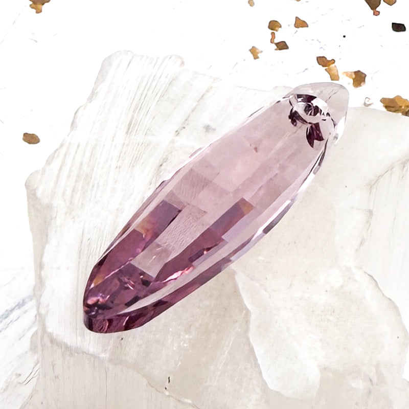 40mm Light Amethyst Ellipse Pendant
