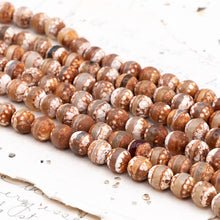 Load image into Gallery viewer, 8mm Banded Agate Faceted Round Gemstone Bead Strand
