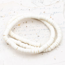 Load image into Gallery viewer, 6mm Off White Handmade Polymer Clay Heishi Bead Strand
