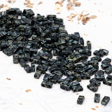 Load image into Gallery viewer, Smoky Black Matte Half Tila Beads
