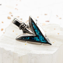 Load image into Gallery viewer, Turquoise Arrowhead Tie Tack/Pin
