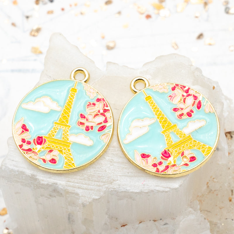 Summer in Paris Charm Pair