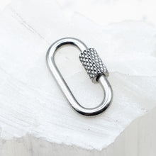 Load image into Gallery viewer, 22mm Stainless Steel Carabiner Lock Clasp with Textured Screw
