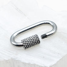Load image into Gallery viewer, 22mm Stainless Steel Carabiner Lock Clasp with Textured Screw
