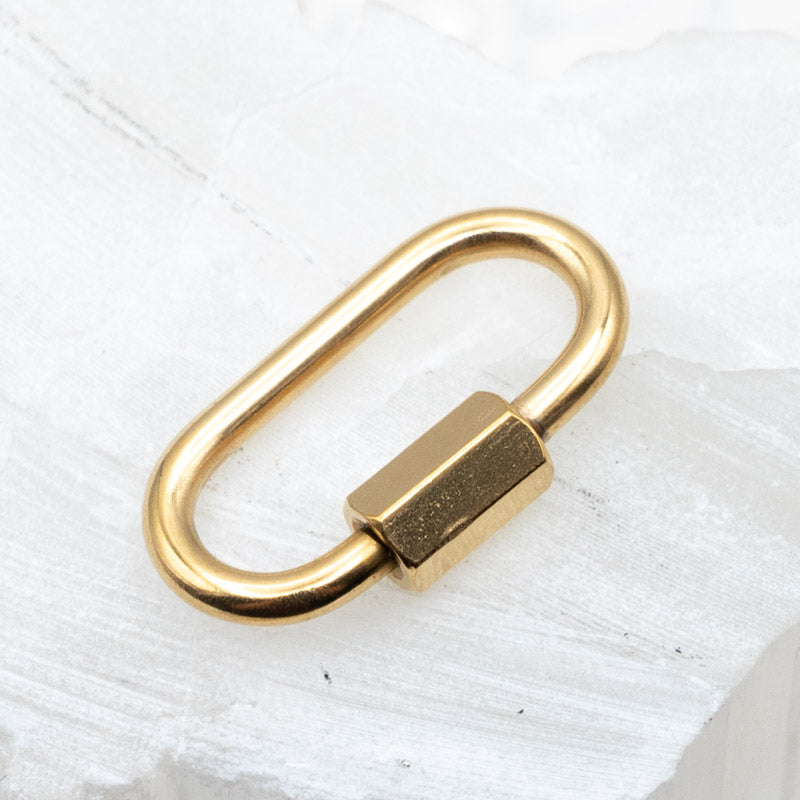 21mm Golden Stainless Steel Carabiner Lock Clasp