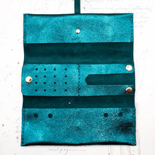 Load image into Gallery viewer, Teal Jewelry Pouch - Paris Find!
