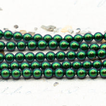 Load image into Gallery viewer, Discontinued Color - 3mm Scarabaeus Green Premium Crystal Pearl Bead Strand - 3 Inches
