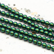 Load image into Gallery viewer, Discontinued Color - 3mm Scarabaeus Green Premium Crystal Pearl Bead Strand - 3 Inches
