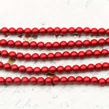 Load image into Gallery viewer, 3mm Rouge Premium Crystal Pearl Bead Strand - 3 Inches
