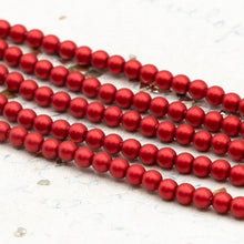 Load image into Gallery viewer, 3mm Rouge Premium Crystal Pearl Bead Strand - 3 Inches

