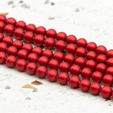 Load image into Gallery viewer, 4mm Rouge Premium Crystal Pearl Bead Strand - 4 Inches
