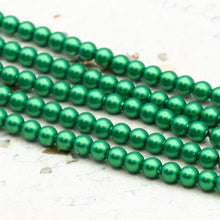 Load image into Gallery viewer, 3mm Eden Green Premium Crystal Pearl Bead Strand - 3 Inches
