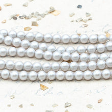 Load image into Gallery viewer, 3mm Iridescent Dove Grey Premium Crystal Pearl Bead Strand - 3 Inches
