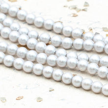 Load image into Gallery viewer, 3mm Iridescent Dove Grey Premium Crystal Pearl Bead Strand - 3 Inches
