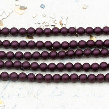 Load image into Gallery viewer, 3mm Elderberry Premium Crystal Pearl Bead Strand - 3 Inches

