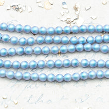 Load image into Gallery viewer, 3mm Iridescent Light  Blue Premium Crystal Pearl Bead Strand - 3 Inches
