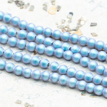 Load image into Gallery viewer, 3mm Iridescent Light  Blue Premium Crystal Pearl Bead Strand - 3 Inches

