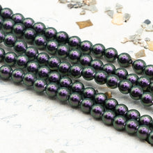 Load image into Gallery viewer, Discontinued Color - 3mm Iridescent Purple Premium Crystal Pearl Bead Strand - 3 Inches
