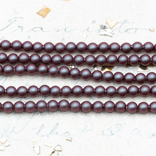 Load image into Gallery viewer, Discontinued Color - 3mm Iridescent Red Premium Crystal Pearl Bead Strand - 3 Inches
