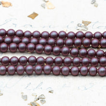 Load image into Gallery viewer, Discontinued Color - 3mm Iridescent Red Premium Crystal Pearl Bead Strand - 3 Inches
