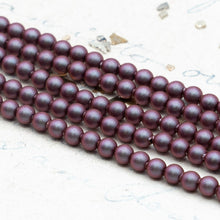 Load image into Gallery viewer, Discontinued Color - 3mm Iridescent Red Premium Crystal Pearl Bead Strand - 3 Inches
