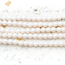 Load image into Gallery viewer, 3mm Pearlescent White Premium Crystal Pearl Bead Strand - 3 Inches
