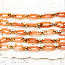Load image into Gallery viewer, Peachy Acrylic Oval Link Chain - 1 Foot - Paris Find
