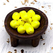 Load image into Gallery viewer, 8mm Neon Yellow Premium Crystal Pearl Beads - 12 pcs
